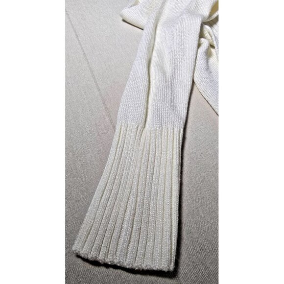 NWOT Michael Michael Kors Open Front Rib Knit Cardigan Sweater Cream Women’s M - Picture 10 of 14